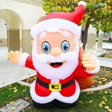Load image into Gallery viewer, GOOSH 6.5 FT Height Christmas Inflatables Outdoor Santa Claus Wave a Hand , Blow Up Yard Decoration Clearance with LED Lights Built-in for Holiday/Christmas/Party/Yard/Garden
