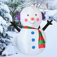 Load image into Gallery viewer, GOOSH 4 FT Christmas Inflatable Outdoor Cute Snowman, Blow Up Yard Decoration Clearance with LED Lights Built-in for Holiday/Party/Xmas/Yard/Garden
