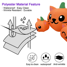 Load image into Gallery viewer, Halloween Inflatable 4FT Long Three Pumpkin Cat Head Combo with Built-in LEDs Blow Up Yard Decoration for Holiday Party Indoor, Outdoor, Yard, Garden, Lawn
