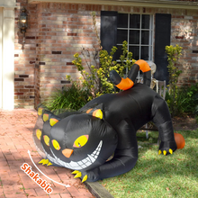 Load image into Gallery viewer, GOOSH 6 FT Halloween Inflatables Outdoor Black Cat with Fangs, Blow Up Yard Decoration Clearance with LED Lights Built-in for Holiday/Party/Yard/Garden
