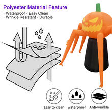 Load image into Gallery viewer, Halloween Inflatable 3.6FT Pumpkin Spider with Built-in LEDs Blow Up Yard Decoration for Holiday Party Indoor, Outdoor, Yard, Garden, Lawn
