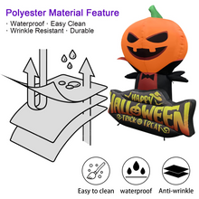 Load image into Gallery viewer, Halloween Inflatable 5FT Vampire Pumpkin Head with Built-in LEDs Blow Up Yard Decoration for Holiday Party Indoor, Outdoor, Yard, Garden, Lawn
