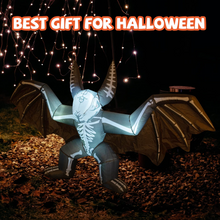 Load image into Gallery viewer, GOOSH 8 FT Height Halloween Inflatables Skeleton Bat , Blow Up Yard Decoration Clearance with LED Lights Built-in for Holiday/Party/Yard/Garden

