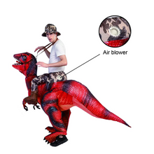 Load image into Gallery viewer, GOOSH Inflatable Costume for Adults and Children, Halloween Costumes Men Women Dinosaur Rider, Blow Up Costume for Unisex Godzilla Toy
