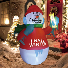 Load image into Gallery viewer, GOOSH 6 FT Height Christmas Inflatables Outdoor Snowman with The Thermometer, Blow Up Yard Decoration Clearance with LED Lights Built-in for Holiday/Christmas/Party/Yard/Garden
