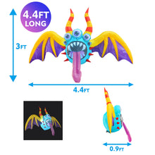 Load image into Gallery viewer, GOOSH 4.4 FT Wide Halloween Inflatable Hanging Bat with 5 Eyes Blow Up Yard Decoration Clearance with LED Lights Built-in for Holiday/Party/Yard/Garden
