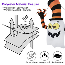 Load image into Gallery viewer, 5 FT Halloween Decorations Inflatable Hanging Ghost with Striped Wizard Hat Built-in with Bright LED Light, Indoor/Outdoor, Yard, Garden, Patio, Lawn Halloween Blow Ups Decoration
