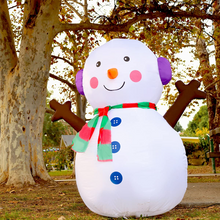 Load image into Gallery viewer, GOOSH 4 FT Christmas Inflatable Outdoor Cute Snowman, Blow Up Yard Decoration Clearance with LED Lights Built-in for Holiday/Party/Xmas/Yard/Garden
