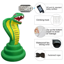 Load image into Gallery viewer, Halloween Inflatable 6FT Cobra with Built-in LEDs Blow Up Yard Decoration for Holiday Party Indoor, Outdoor, Yard, Garden, Lawn
