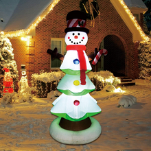 Load image into Gallery viewer, GOOSH 6 FT Christmas Inflatable Snowman with Branch Hand LED Lights Indoor-Outdoor Yard Lawn Decoration - Cute Fun Xmas Holiday Blow Up Party Display
