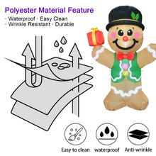 Load image into Gallery viewer, Christmas Inflatables 5FT Gingerbread Man with Bright LED Light Yard Decoration,Chirstmas Inflatables Clearance for Xmas Party,Indoor,Outdoor,Garden,Yard Lawn
