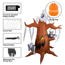 Load image into Gallery viewer, 8-Foot Halloween Decoration Inflatable Giant Tree with Ghost, Skeleton Man, Skeleton Owl Built-in with LED Light, Indoor/Outdoor, Yard, Garden, Patio, Lawn Halloween Party Blow Up Décor
