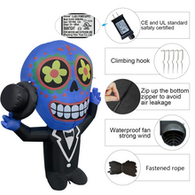 Load image into Gallery viewer, Halloween Inflatable 4.7FT Gentleman Ghost with Built-in LEDs Blow Up Yard Decoration for Holiday Party Indoor, Outdoor, Yard, Garden, Lawn

