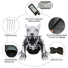 Load image into Gallery viewer, GOOSH 4.9 FT Tall Halloween Inflatables Outdoor Sitting Skeleton Dog, Blow Up Yard Decoration Clearance with LED Lights Built-in for Holiday/Party/Yard/Garden
