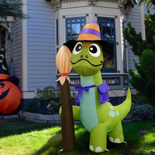 Load image into Gallery viewer, Halloween Inflatable 5FT Painter Tanystropheus Dinosaur with Built-in LEDs Blow Up Yard Decoration for Holiday Party Indoor, Outdoor, Yard, Garden, Lawn

