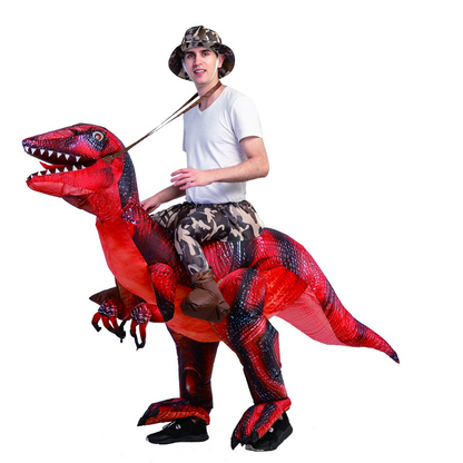 GOOSH Inflatable Costume for Adults and Children, Halloween Costumes Men Women Dinosaur Rider, Blow Up Costume for Unisex Godzilla Toy