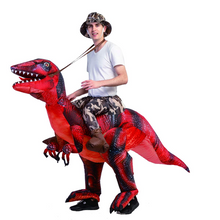 Load image into Gallery viewer, GOOSH Inflatable Costume for Adults and Children, Halloween Costumes Men Women Dinosaur Rider, Blow Up Costume for Unisex Godzilla Toy
