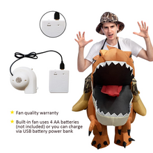 Load image into Gallery viewer, Halloween Inflatable Adult Size T-rex dinosaur Costume Air Blow up Dinosaur Costume for Halloween Party
