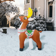 Load image into Gallery viewer, GOOSH 5.5 FT Height Christmas Inflatables Outdoor Reindeer, Blow Up Yard Decoration Clearance with LED Lights Built-in for Holiday/Christmas/Party/Yard/Garden
