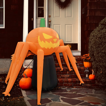 Load image into Gallery viewer, Halloween Inflatable 3.6FT Pumpkin Spider with Built-in LEDs Blow Up Yard Decoration for Holiday Party Indoor, Outdoor, Yard, Garden, Lawn
