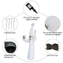 Load image into Gallery viewer, GOOSH 12 FT Halloween Inflatables Smiling Spooky Ghost with Magic Rotating Light Blow Up Inflatable for Halloween day of the dead Party Indoor Outdoor Yard, Garden
