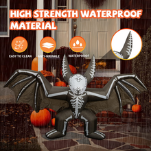 Load image into Gallery viewer, GOOSH 8 FT Height Halloween Inflatables Skeleton Bat , Blow Up Yard Decoration Clearance with LED Lights Built-in for Holiday/Party/Yard/Garden
