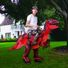 Load image into Gallery viewer, GOOSH Inflatable Costume for Adults and Children, Halloween Costumes Men Women Dinosaur Rider, Blow Up Costume for Unisex Godzilla Toy
