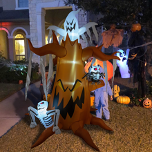 Load image into Gallery viewer, 8-Foot Halloween Decoration Inflatable Giant Tree with Ghost, Skeleton Man, Skeleton Owl Built-in with LED Light, Indoor/Outdoor, Yard, Garden, Patio, Lawn Halloween Party Blow Up Décor
