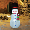 GOOSH 4 FT Height Christmas Inflatable Outdoor Snowman with Top Hat, Blow Up Yard Decoration Clearance with LED Lights Built-in for Holiday/Party/Xmas/Yard/Garden(12pcs/case)