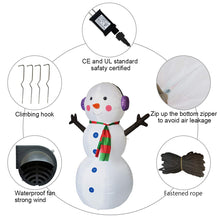 Load image into Gallery viewer, GOOSH 6 FT Christmas Inflatable Outdoor Snowman with Earbuds, Blow Up Yard Decoration Clearance with LED Lights Built-in for Holiday/Party/Xmas/Yard/Garden
