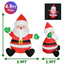 Load image into Gallery viewer, Christmas Inflatables 5FT Santa Claus with Bright LED Light Yard Decoration,Christmas Blow Up Yard Decoration,Chirstmas Inflatables Clearance for Xmas Party,Indoor,Outdoor,Garden,Yard Lawn
