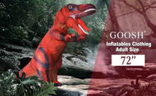 Load image into Gallery viewer, GOOSH Halloween Inflatables Costume Full Body Trex Dinosaur Blow Up Clearance Fancy Dress for Adult Holiday Cosplay Christmas Party Unisex
