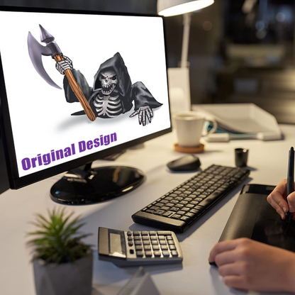 GOOSH 6.8 FT Length Halloween Inflatables Outdoor Skeleton Ghost, Blow Up Yard Decoration Clearae with LED Lights Built-in for Holiday/Party/Yard/Garden