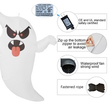 Load image into Gallery viewer, Halloween Inflatable Decoration 5ft Hanging Mischievous Ghost with Built-in Color-changing LED Light Blow-up Yard Decoration COMIN Halloween Inflatables for Party/Indoor/Outdoor/Yard/Garden/Lawn

