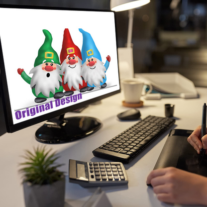 GOOSH 7 FT Length Christmas Inflatable Outdoor Three Santa Claus, Blow Up Yard Decoration Clearance with LED Lights Built-in for Holiday/Party/Xmas/Yard/Garden