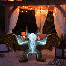 Load image into Gallery viewer, GOOSH 8 FT Height Halloween Inflatables Skeleton Bat , Blow Up Yard Decoration Clearance with LED Lights Built-in for Holiday/Party/Yard/Garden

