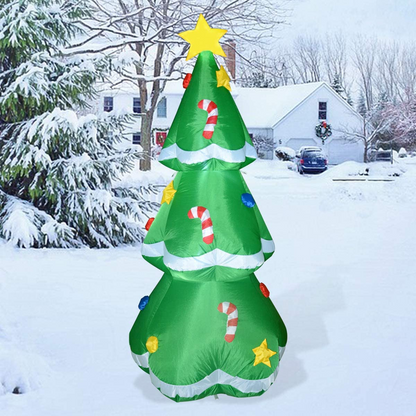 GOOSH 5 FT Height Christmas Inflatables Tree Decorations, Blow Up Yard Decoration Clearance with LED Lights Built-in for Holiday/Party/Yard/Garden