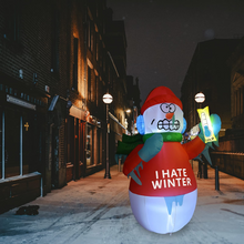 Load image into Gallery viewer, GOOSH 6 FT Height Christmas Inflatables Outdoor Snowman with The Thermometer, Blow Up Yard Decoration Clearance with LED Lights Built-in for Holiday/Christmas/Party/Yard/Garden
