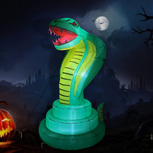 Load image into Gallery viewer, Halloween Inflatable 6FT Cobra with Built-in LEDs Blow Up Yard Decoration for Holiday Party Indoor, Outdoor, Yard, Garden, Lawn
