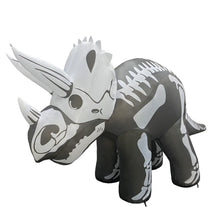 Load image into Gallery viewer, Halloween Inflatable 4FT Skeleton Triceratops with Built-in LEDs Blow Up Yard Decoration for Holiday Party Indoor, Outdoor, Yard, Garden, Lawn
