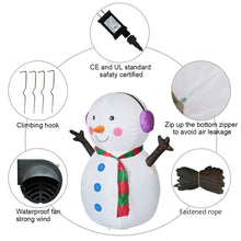 Load image into Gallery viewer, GOOSH 4 FT Christmas Inflatable Outdoor Cute Snowman, Blow Up Yard Decoration Clearance with LED Lights Built-in for Holiday/Party/Xmas/Yard/Garden
