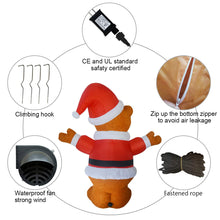 Load image into Gallery viewer, GOOSH 6 FT Height Christmas Inflatables Outdoor Brown Bear, Blow Up Yard Decoration Clearance with LED Lights Built-in for Holiday/Christmas/Party/Yard/Garden
