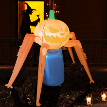 Load image into Gallery viewer, Halloween Inflatable 3.6FT Pumpkin Spider with Built-in LEDs Blow Up Yard Decoration for Holiday Party Indoor, Outdoor, Yard, Garden, Lawn
