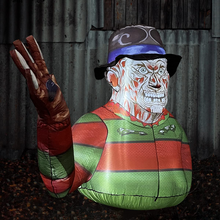 Load image into Gallery viewer, GOOSH 5 FT Height Halloween Inflatables Outdoor Zombie Man in hat with Hand Raising, Blow Up Yard Decoration Clearance with LED Lights Built-in for Holiday/Party/Yard/Garden

