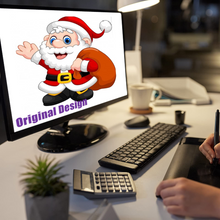 Load image into Gallery viewer, GOOSH 6.5 FT Height Christmas Inflatables Outdoor Santa Claus Wave a Hand , Blow Up Yard Decoration Clearance with LED Lights Built-in for Holiday/Christmas/Party/Yard/Garden
