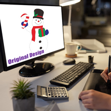 Load image into Gallery viewer, GOOSH 5.2 FT Height Christmas Inflatables Outdoor Snowman with Black Hat &amp; Candy Cane Gift Box, Blow Up Yard Decoration Clearance with LED Lights Built-in for Holiday/Christmas/Party/Yard/Garden
