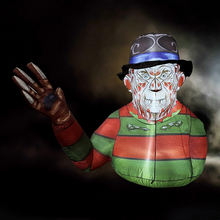 Load image into Gallery viewer, GOOSH 5 FT Height Halloween Inflatables Outdoor Zombie Man in hat with Hand Raising, Blow Up Yard Decoration Clearance with LED Lights Built-in for Holiday/Party/Yard/Garden
