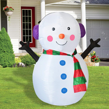Load image into Gallery viewer, GOOSH 4 FT Christmas Inflatable Outdoor Cute Snowman, Blow Up Yard Decoration Clearance with LED Lights Built-in for Holiday/Party/Xmas/Yard/Garden

