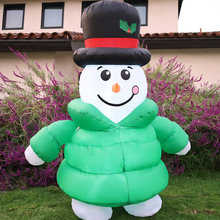 Load image into Gallery viewer, GOOSH 6 FT Height Christmas Inflatables Outdoor Down-Filled Coat Snowman, Blow Up Yard Decoration Clearance with LED Lights Built-in for Holiday/Christmas/Party/Yard/Garden
