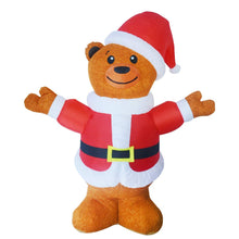 Load image into Gallery viewer, GOOSH 6 FT Height Christmas Inflatables Outdoor Brown Bear, Blow Up Yard Decoration Clearance with LED Lights Built-in for Holiday/Christmas/Party/Yard/Garden

